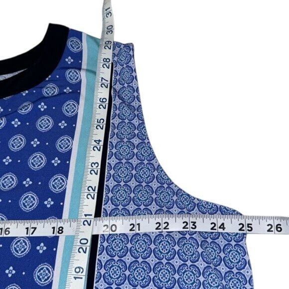 Jones New York Signature 3X Blue Sleeveless Top With Printed Design - Picture 6 of 6